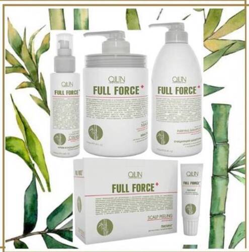 OLLIN Professional Full Force Очищающий шампунь для волос и кожи головы с экстрактом бамбука, 750 мл