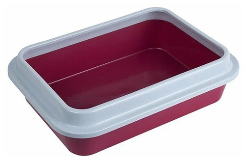 Сибирская Кошка, Туалет для кошек, ЗЕЛЕНЫЙ с бортиком, глубокий 1 шт 