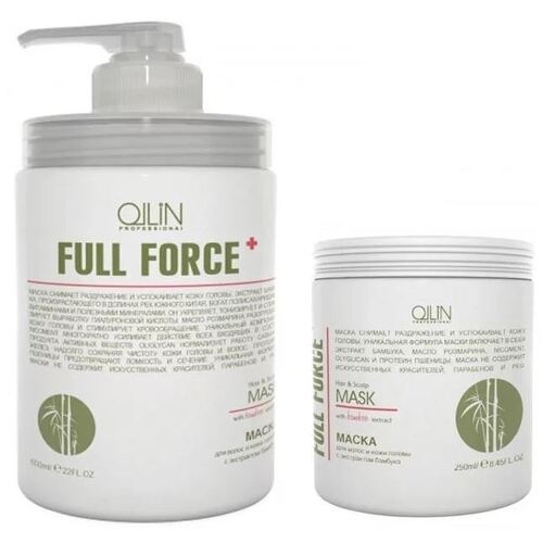 OLLIN Professional Full Force Маска для волос и кожи головы с экстрактом бамбука, 650 мл