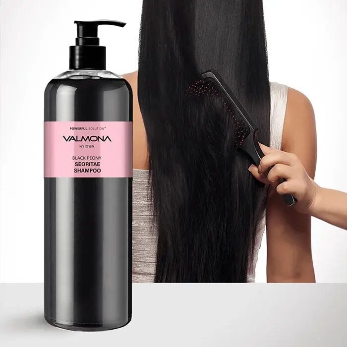  VALMONA Шампунь для волос ЧЕРНЫЕ БОБЫ, Powerful Solution Black Peony Seoritae Shampoo 480 мл