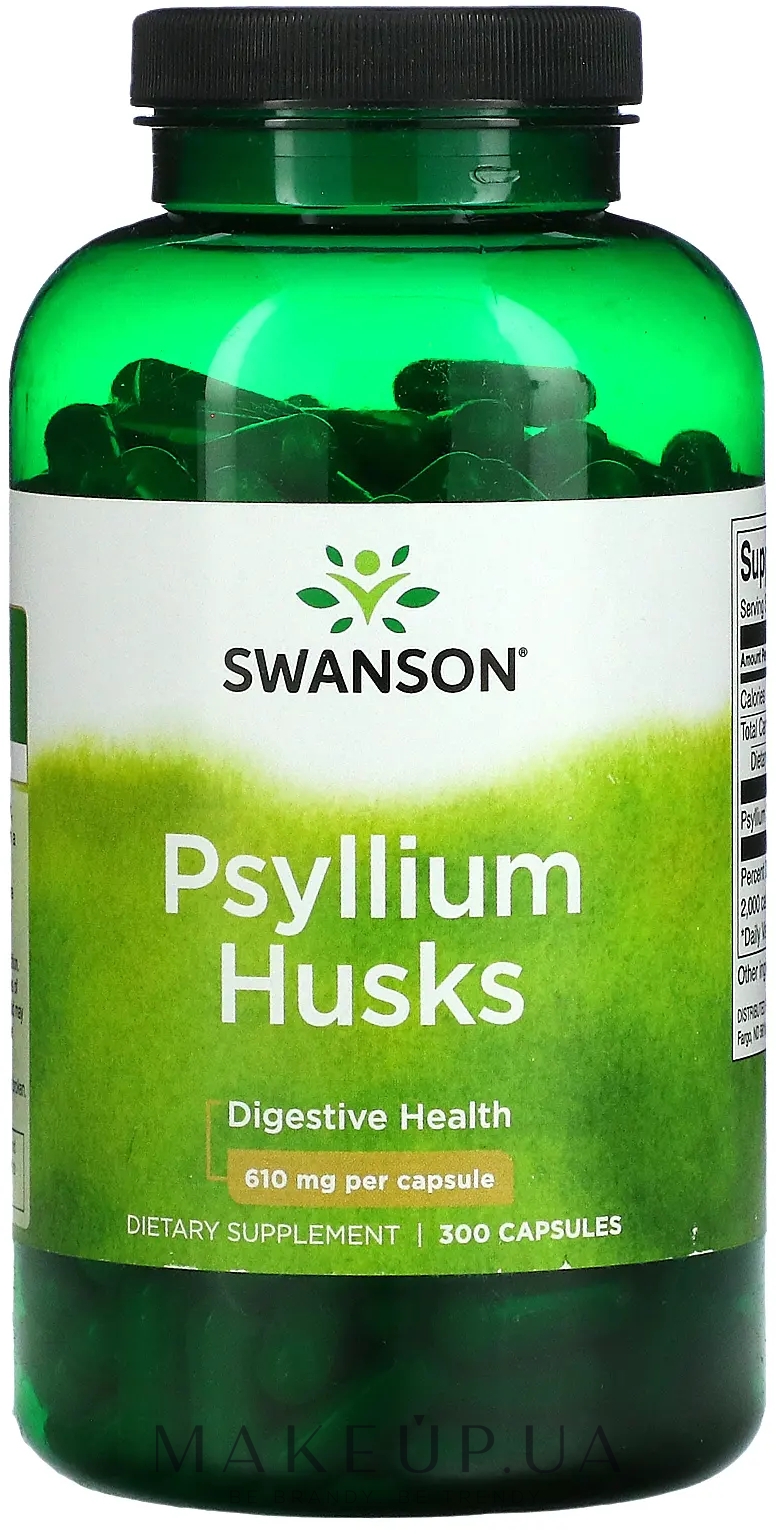 Swanson Псиллиум 610 мг, 300 капсул