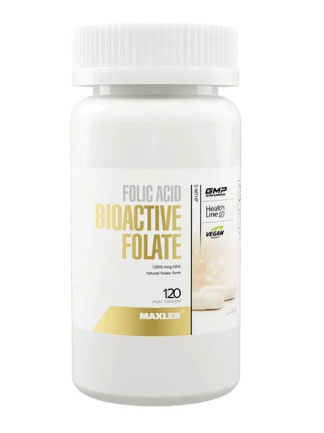 Maxler Фолиевая кислота 1000 мкг, 120 вегетарианских капсул 