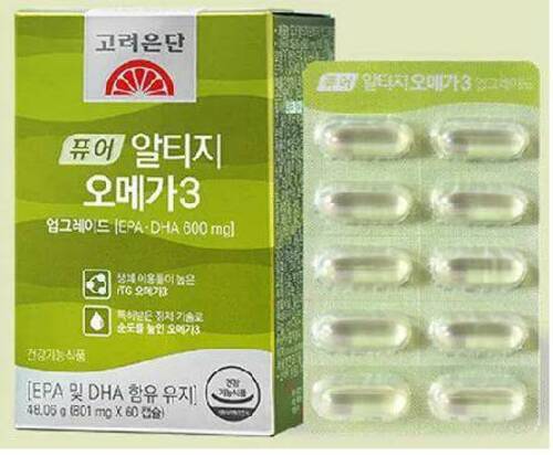Korea Eundan Омега 3, OMEGA 3 rTG 600мг, 60 таблеток