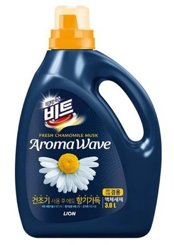 CJ LION, Гель для стирки БЕЛОГО и ЦВЕТНОГО белья "Ромашка" Beat Aromawave 3 л бутылка 