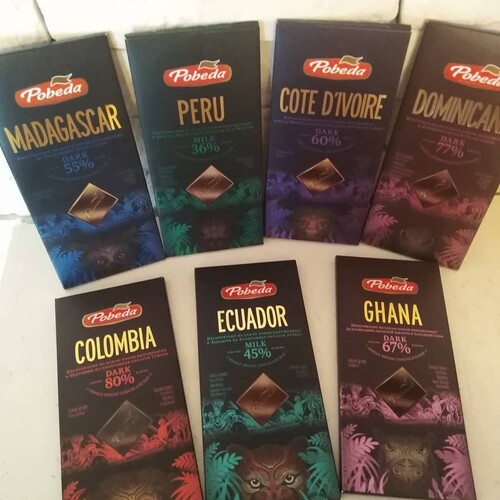 Победа, Шоколад горький 67% какао, Ghana, 100 гр