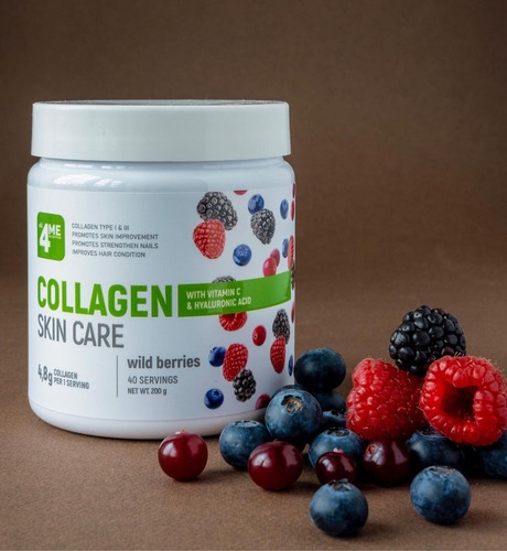 4Me Nutrition Коллаген, Collagen Skin care + vitamin C + Hyaluronic Acid 200 г 