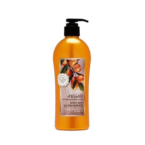 Welcos ECOennea Argan Gold Moisture Body, Лосьон для тела с маслом арганы и экстрактом золота 500 мл 