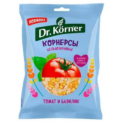 Dr.Korner Чипсы цельнозерновые кукурузно-рисовые, 50 гр 