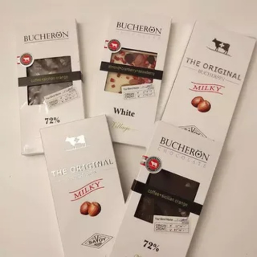 BUCHERON, Горький шоколад 72% с миндалем, клюквой и фисташками 100 г.