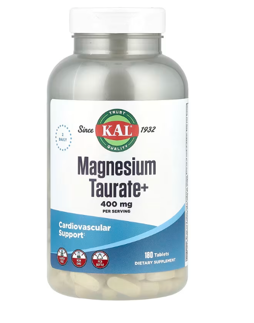 KAL, Magnesium Taurate +, Таурат Магния +, 400 мг, 180 таблеток в Казахстане