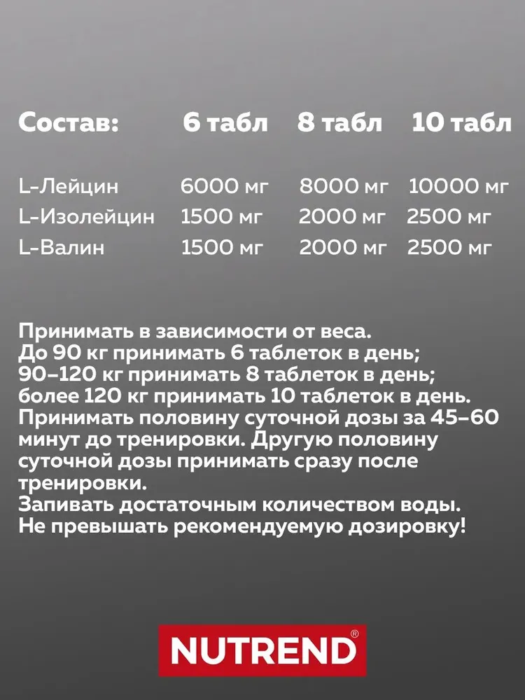 Nutrend BCAA 2:1:1, 150 таблеток