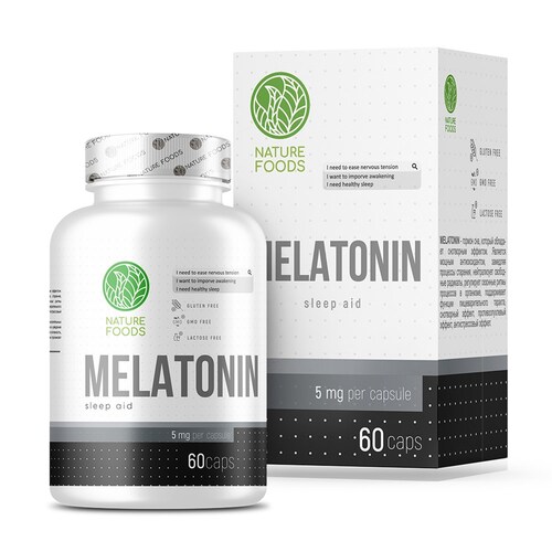 Nature Foods Мелатонин 5мг, 60 капсул