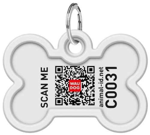 WAUDOG, Адресник Smart ID c QR-паспортом, Металл, Рисунок 