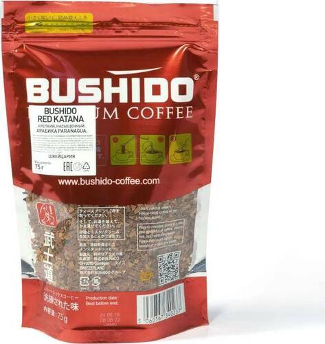 Bushido Кофе растворимый Red Katana, 75 гр