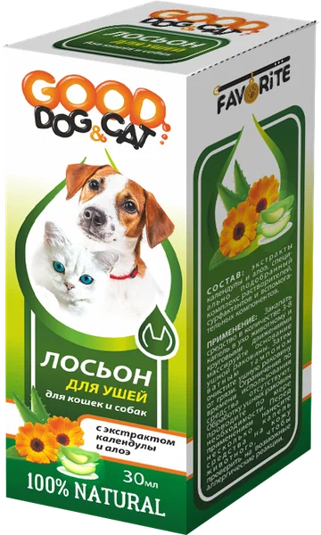 Good Dog&Cat, Лосьон для Ушей для Кошек и Собак, 30 мл 