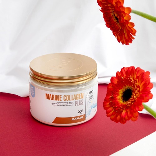 Maxler Marine Collagen, Коллаген с гиалуроновой кислотой и витамином С, 206 гр 