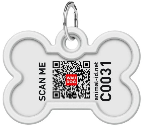 WAUDOG, Адресник Smart ID c QR-паспортом, Металл, Рисунок 