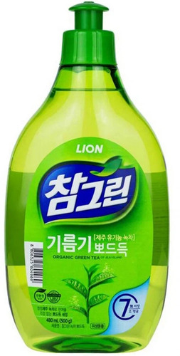 CJ LION, Средство для мытья посуды, ОВОЩЕЙ и ФРУКТОВ "Зеленый чай" 500 мл 