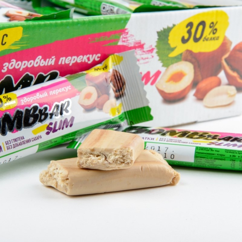 Bombbar Батончик неглазированный, Slim 30*35 гр