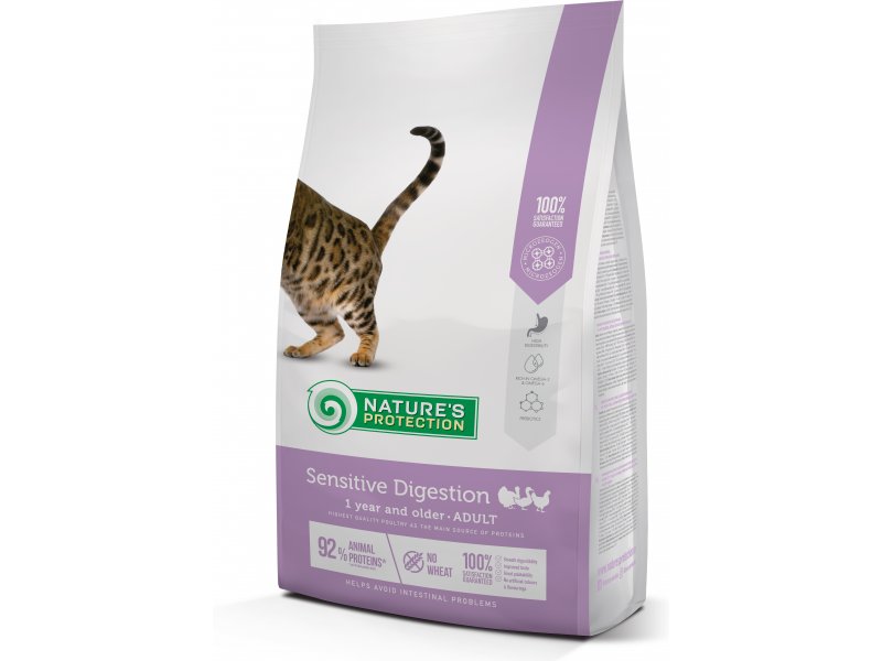 Nature's Protection, Adult, Sensitive Digestion, Сухой Корм для Взрослых Кошек (Курица), 2 кг 