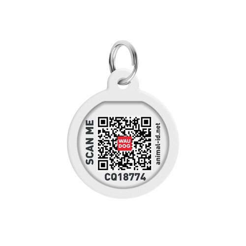 WAUDOG, Адресник Smart ID c QR-паспортом, Металл, Рисунок 