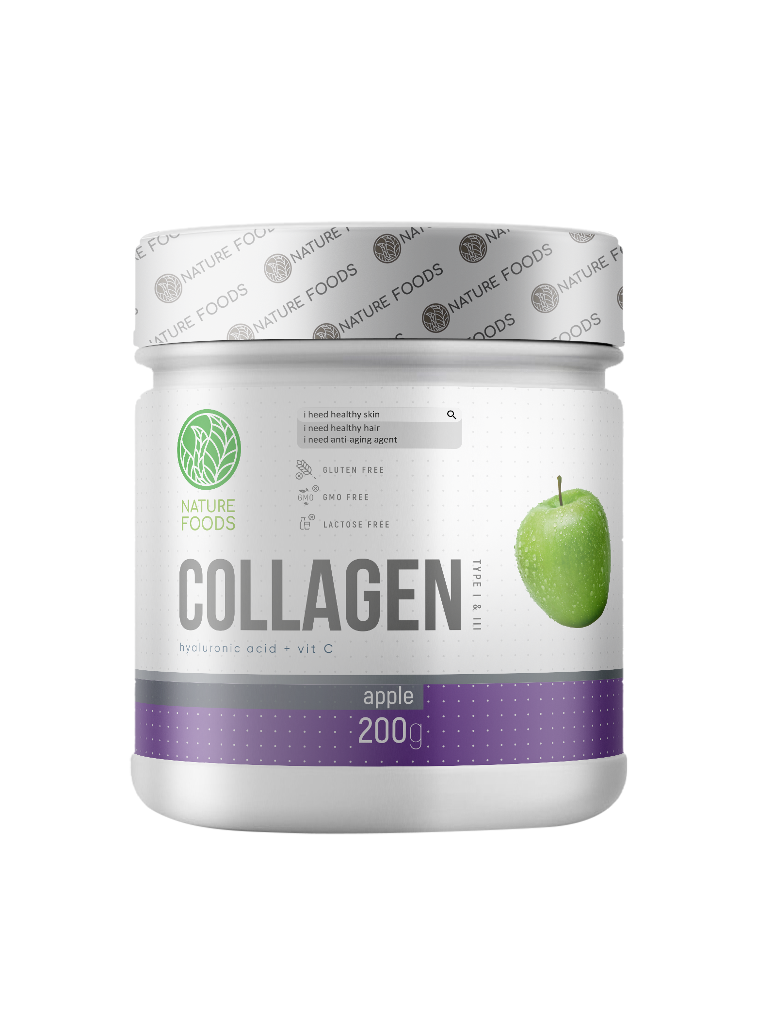Nature Foods Collagen + Hyaluronic acid + Vitamin C 200 гр