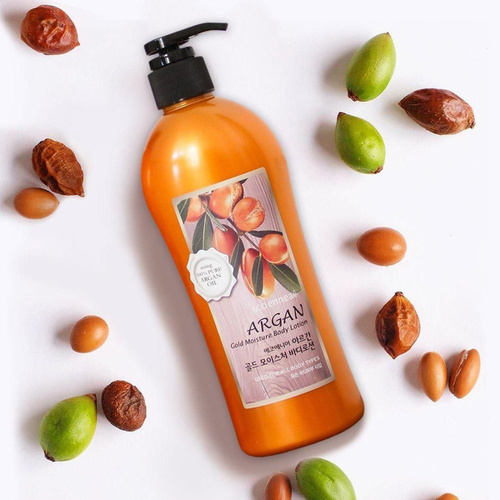 Welcos ECOennea Argan Gold Moisture Body, Лосьон для тела с маслом арганы и экстрактом золота 500 мл