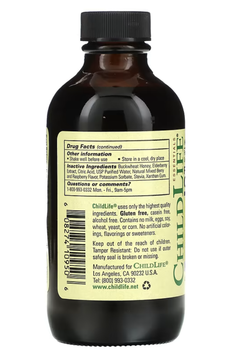ChildLife Essentials Натуральный Сироп от Кашля, Formula 3 Cough Syrup, 118,5 мл