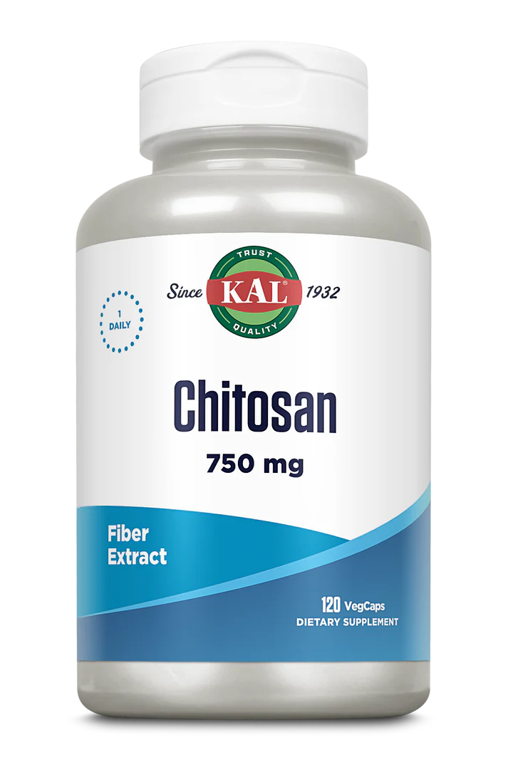 KAL, Chitosan, Хитозан, 750 мг, 120 вег. капсул 