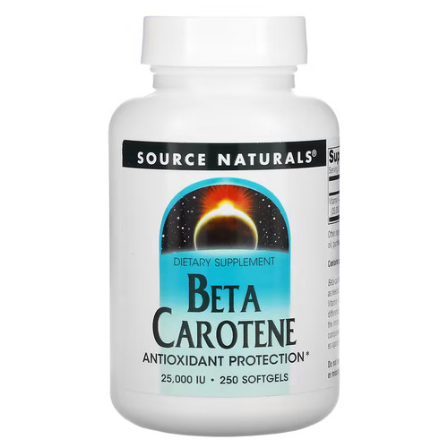 Source Naturals Бета-каротин, Beta-Carotene 2500 МЕ, 100 капсул 