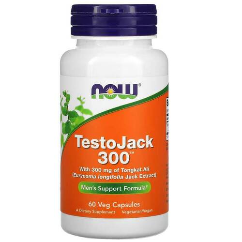 Now Foods TestoJack, Тестоджек 300 мг, 60 вегетарианских капсул
