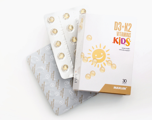 Maxler Витамин Д3 + К2, KIDS 30 капсул