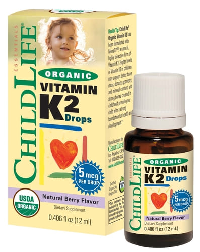 ChildLife Витамин K2 в каплях, натуральный ягодный вкус, 5 мкг, 7,5 мл