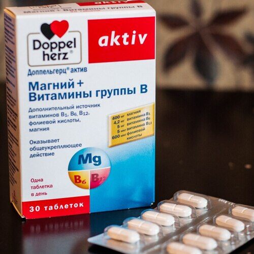 Доппельгерц Актив Магний + витамины группы B, 30 таблеток