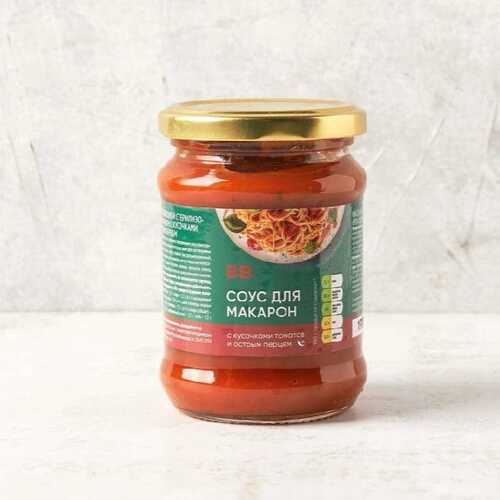 ВкусВилл Соус для макарон с кусочками томатов и острым перцем, 260 гр 
