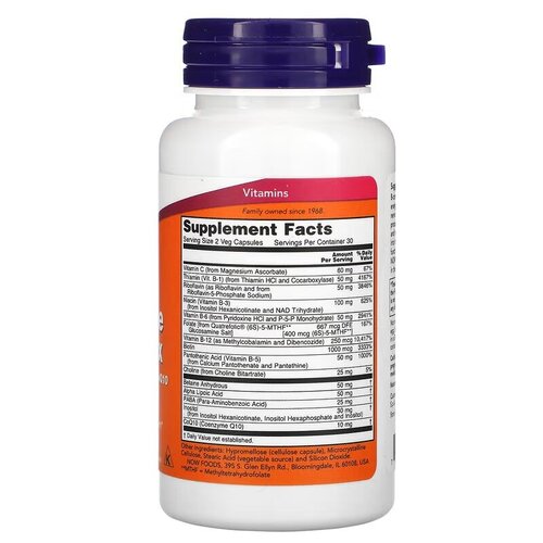 Now Foods Б-комплекс, Co-Enzime B-Complex,  60 caps.