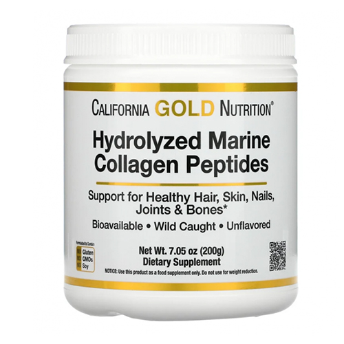 California Gold Nutrition Гидролизированные пептиды морского коллагена, 200 гр