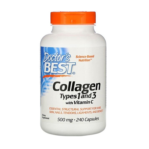 Doctors Best Коллаген 1 и 3 типа + витамином С 500 мг, 240 капсул