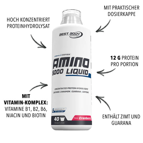 Best Body Nutrition Жидкие Аминокислоты, Amino Liquid 5000, 1000 мл