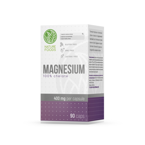 Nature Foods Магний глицинат 400 мг, 90 капсул