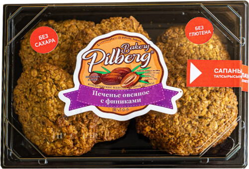 Pilberg Bakery Печенье овсяное с финиками, 250 гр