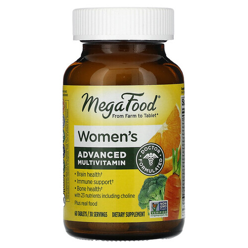 MegaFood, Women's Advanced, Комплекс витаминов и микроэлементов для женщин, 60 таблеток