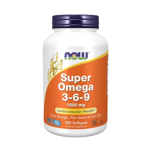 Now Foods Омега 3-6-9 Супер 1200 мг, 180 капсул
