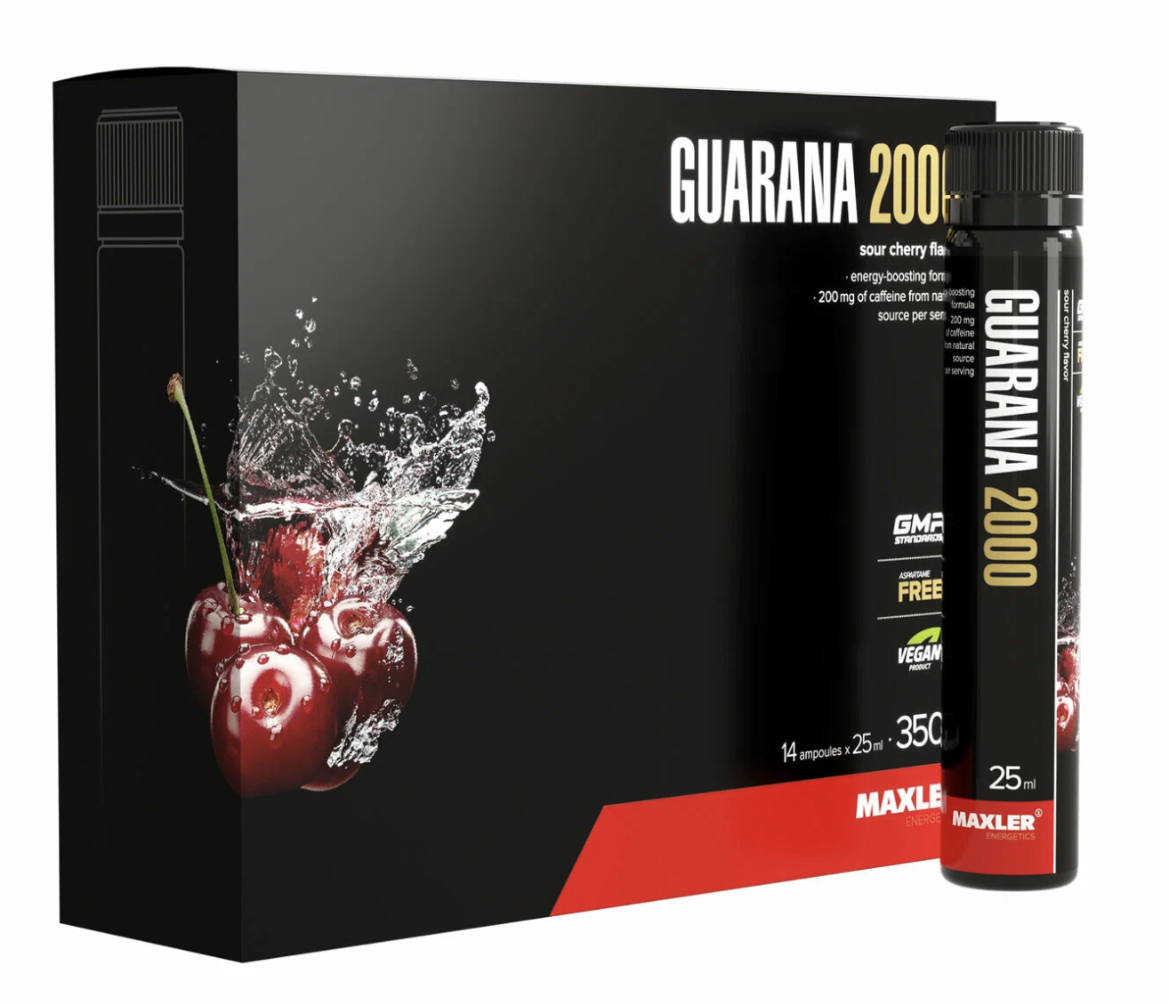 Maxler Гуарана 2000 в шотах, 25 мл