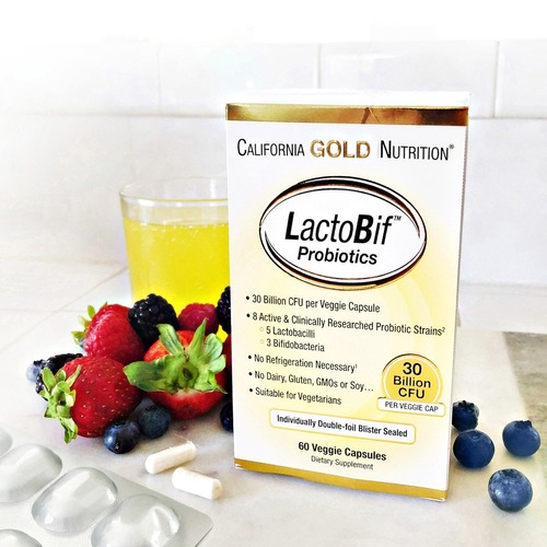 California Gold Nutrition Пробиотики LactoBif 5 млрд КОЕ, 60 капсул