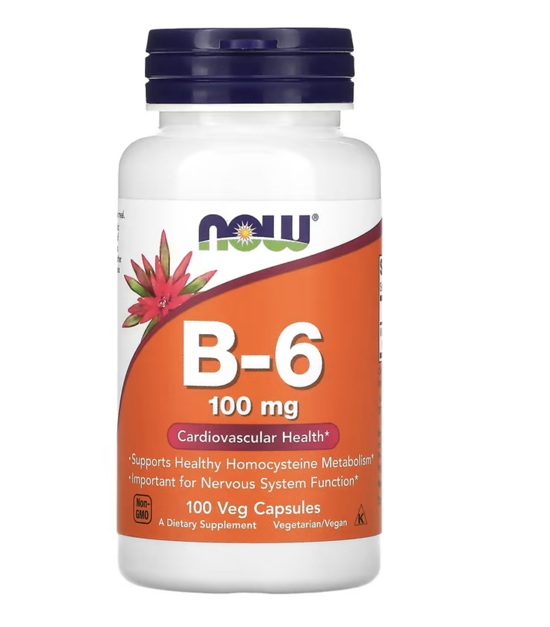 Now Foods Витамин В-6 100 мг, 100 капсул в Казахстане