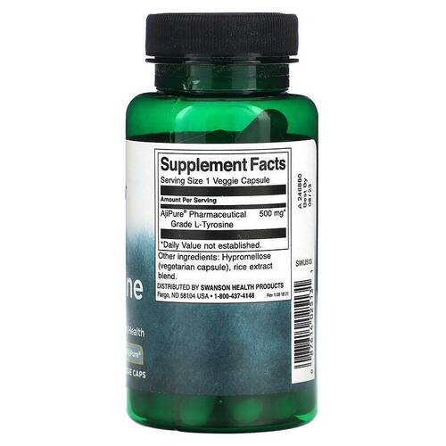 Swanson L-Тирозин 500 мг, 60 капсул
