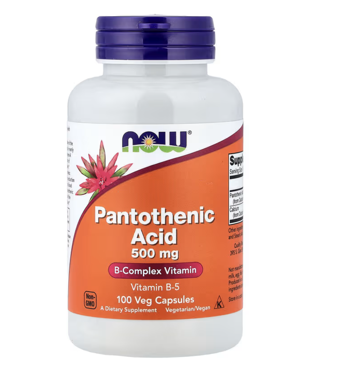Now Foods Пантотеновая кислота 500 мг, 100 капсул  