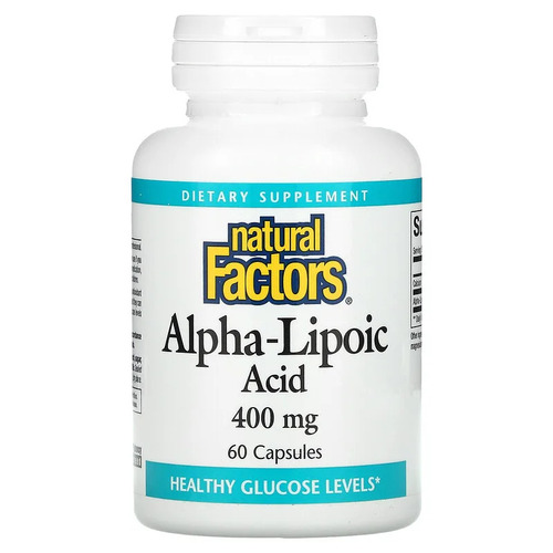Natural Factors Альфа-липоевая кислота 400 мг, 60 капсул