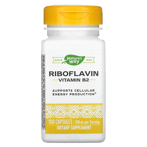 Nature's Way, Рибофлавин, Витамин B2, 100 мг, 100 капсул